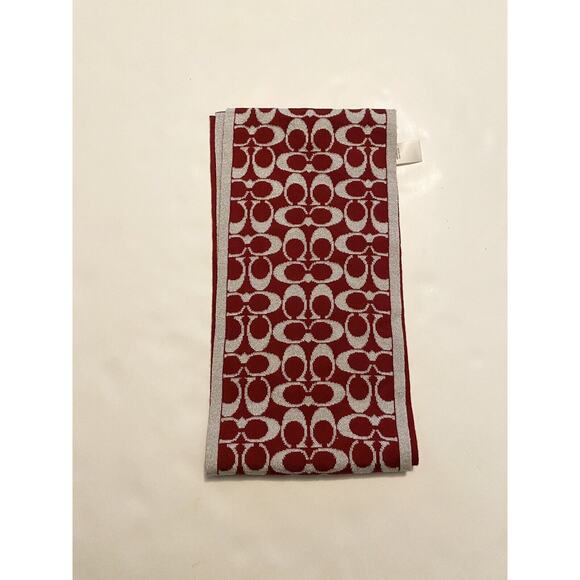Ladies Women’s COACH Signature Scarf Reversible - Picture 3 of 7